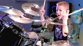 RADAR LOVE 8 year old Drummer Drum Cover [upl. by Talley]