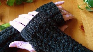 Fingerlose Handschuhstricken [upl. by Alvarez]