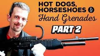 Firearms Expert Reacts To EVEN MORE Hot Dogs Horseshoes and Hand Grenades Guns [upl. by Karoly]