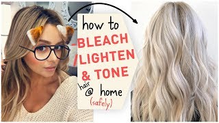 How To Bleach  Lighten amp Tone Hair at Home Safely [upl. by Eudosia]