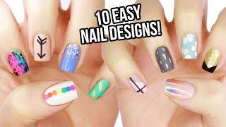 10 Easy Nail Art Designs for Beginners The Ultimate Guide 6 [upl. by Cynthie]