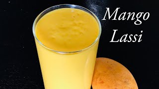 MANGO LASSI WITH MANGO PULP IN JUST 2 MINUTES  MANGO SMOOTHIE [upl. by Kolb611]