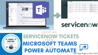 042  Creating ServiceNow Tickets from Microsoft Teams Message using Power Automate [upl. by Elli390]