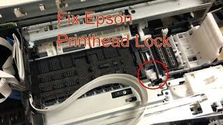 A Detailed Guide to Solve Epson Printhead Lock Malfunction amp Unlock Cartridge Carriage Cradle [upl. by Gerianne181]