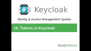 Keycloak Tutorial 10  Tokens in Keycloak [upl. by Drehcir]