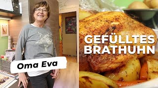 Gefülltes Brathuhn von Oma Eva  Rezept VIdeo  Cooking Grannies [upl. by Xylia247]