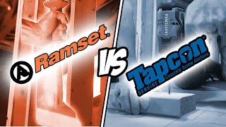 How to attach wood to concrete floor  Tapcon VS Ramset [upl. by Faline689]