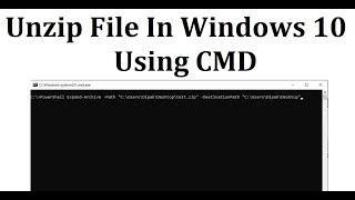 Unzip files in windows 10 using cmd [upl. by Sandie679]