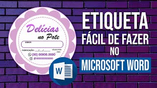 COMO CRIAR RÓTULOS  ETIQUETAS COM O MICROSOFT WORD [upl. by Sumetra]