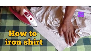 How to Iron a shirt in below 3 minutesIron Shirt in 3 minutes Shirt iron easy method [upl. by Adonis]