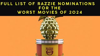 45th RAZZIE AWARD NOMINATIONS [upl. by Llerrehs424]