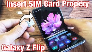 Galaxy Z Flip How to Insert SIM Card amp Double Check [upl. by Immac]