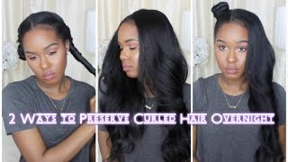 2 Ways to Preserve Curled Hair Overnight [upl. by Alimat133]