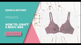 How to Draft a Basic Bra pattern Beginners friendly [upl. by Marena]