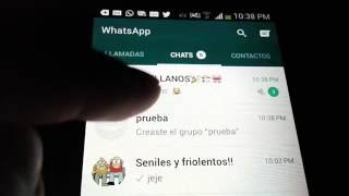 Como crear un grupo de Whatsapp [upl. by Whitman]