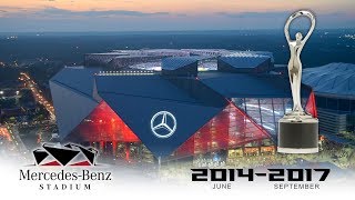 Official Atlanta Falcons MercedesBenz Stadium Construction TimeLapse [upl. by Nidak972]