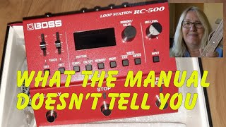 Boss RC 500 Loop Station Absolute Beginners Guide [upl. by Warren907]