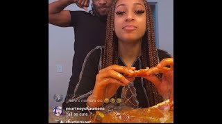 TOOSII AND SAMARIA IG LIVE CRAB MUKBANG FEAT TOOSII TIK TOK DANCE CHALLENGE SAMARIA SURPRISE END [upl. by Aneehsat]