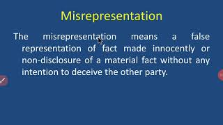 Misrepresentation [upl. by Rafi]