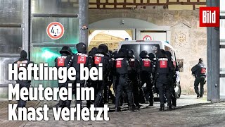 Gefängnismeuterei Polizei stürmt Knast in Thüringen  JVA Untermaßfeld [upl. by Mohorva]