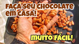 COMO FAZER CHOCOLATE EM CASA  CHOCOLATE CASEIRO COM CACAU [upl. by Haugen180]