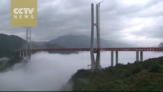 Timelapse World’s highest bridge to open in China [upl. by Edmonda678]